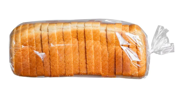 Chleb w plastikowej torbie. — Zdjęcie stockowe