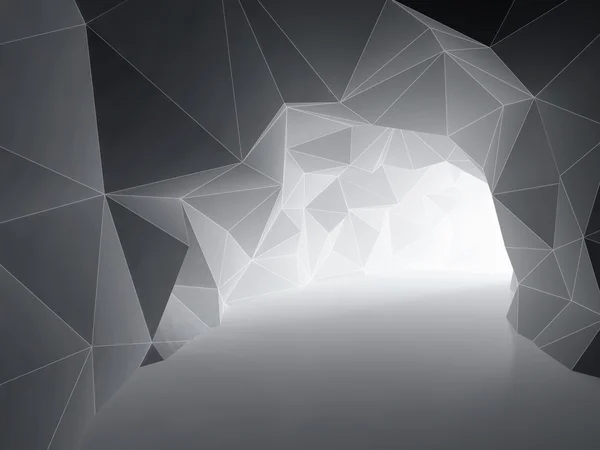 Abstrakter Tunnel aus geometrischen Formen — Stockfoto