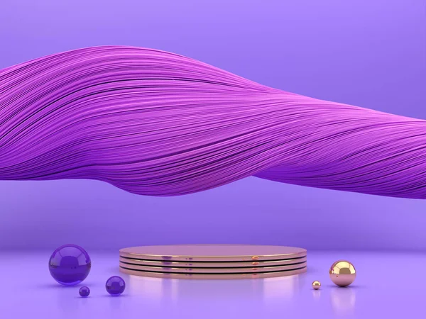 Abstract Violet Podium Podium Voor Product Illustratie Rendering — Stockfoto