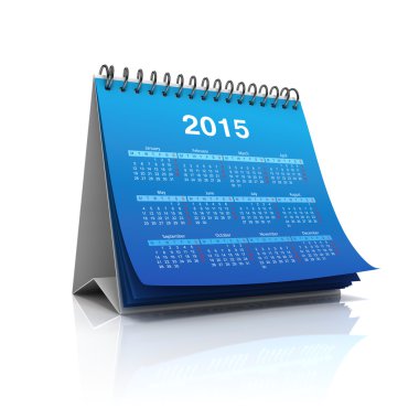 2015 yılı için masaüstü takvim