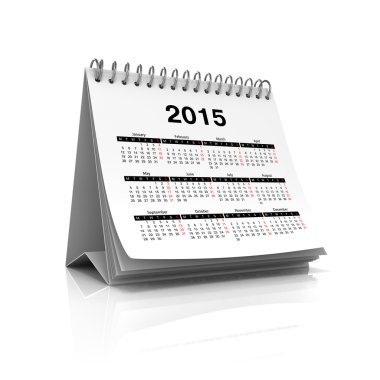 2015 yılı için masaüstü takvim