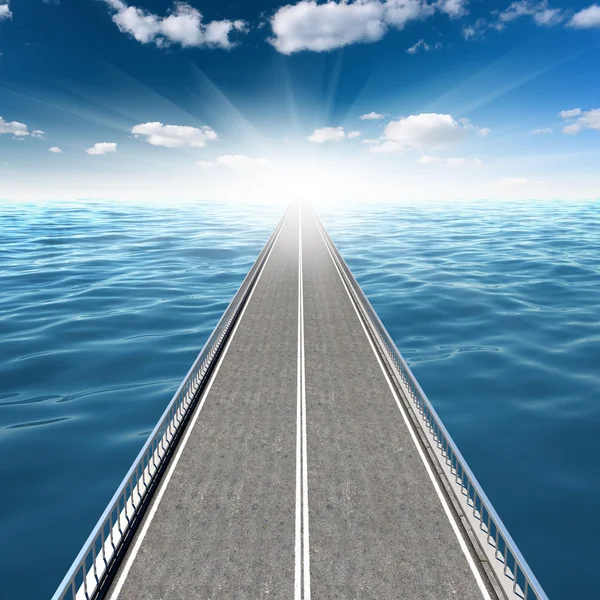 Abstract road in the sea — Stock Photo, Image