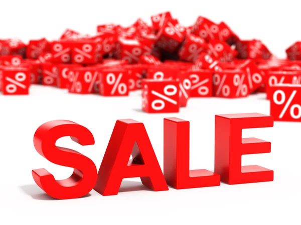 Red sale word in focus — Stock Photo, Image