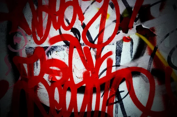 Grunge dramatique peint mur lumineux dans le ghetto - fond créatif pour votre conception — Photo