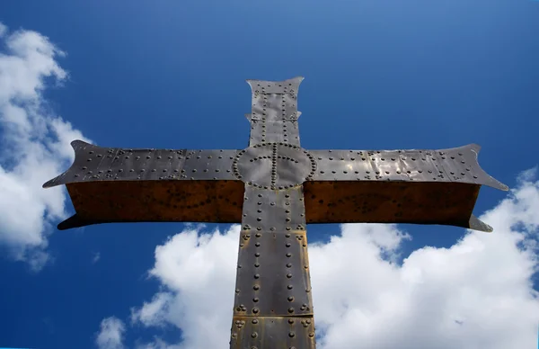 Iron georgian orthodox christian cross — Stock Photo, Image