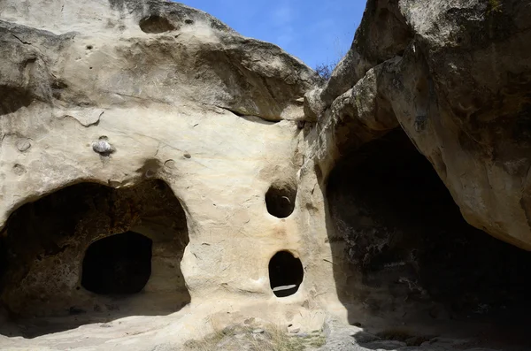 Uplistsikhe Cave Cidade localizada na margem esquerda do rio Mtkvari, Geórgia, Cáucaso, Ásia — Fotografia de Stock