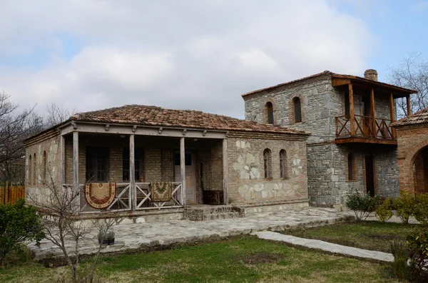 Traditionele Georgiaanse architectuur in Mtscheta, historische hoofdstad van Georgië, gelegen in de buurt van Tbilisi, unesco wereld erfgoed site — Stockfoto