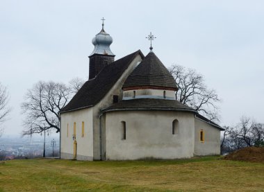 Goryany, Uzhhorod kasaba, unesco miras ve Ukrayna'da en eski tapınaklardan Ortaçağ kilise Rotunda