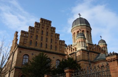 Seminer kilise ve Chernivtsi, Ukrayna, Avrupa, unesco Dünya Mirası'nın eski archiepiscopal residence