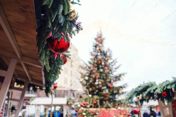 Reis Naar Kerstmis Festival 2020 Moskou Stad Rusland Nieuwjaarsdecor Kerstversiering — Stockfoto