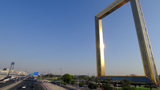 Dubai Zjednoczone Emiraty Arabskie 2021 Dubai Frame Najlepsza Nowa Atrakcja — Wideo stockowe