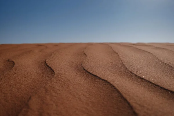 Sonnenuntergang Über Den Sanddünen Der Wüste Die Geisterstadt Madam Liegt — Stockfoto