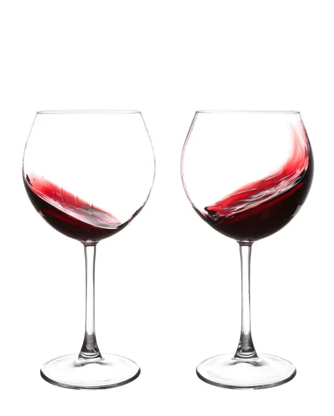 Set di bicchieri con vino rosso — Foto Stock