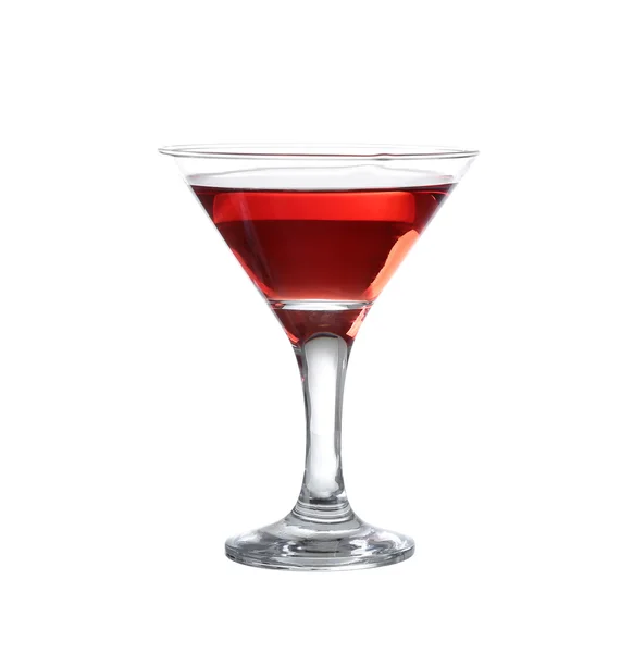 Red wine in a glass of martini on the isolate — Stock Photo, Image