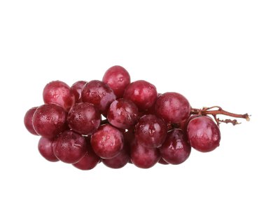 Beyaz üzerine izole edilmiş kırmızı üzüm.
