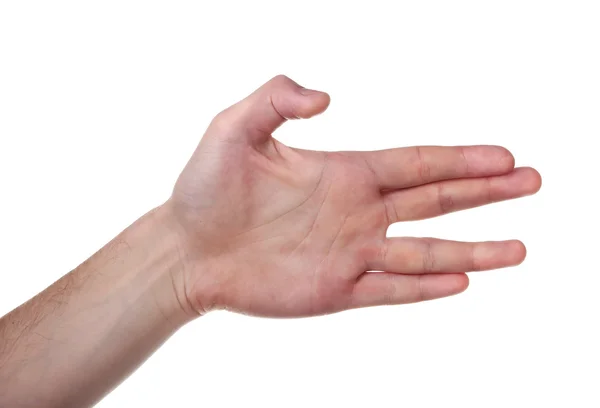 Hand gesture isolated on white background — Stock Photo, Image