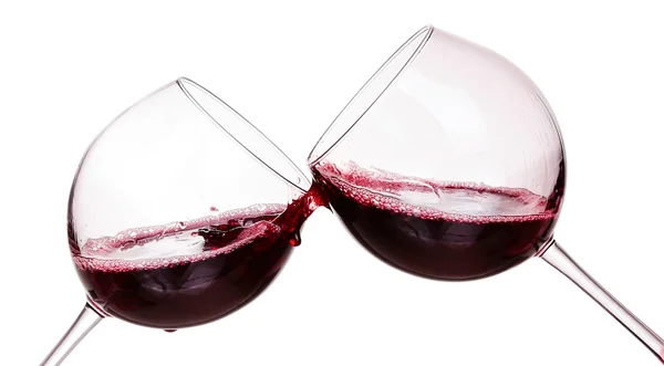 Set de copas con vino tinto —  Fotos de Stock