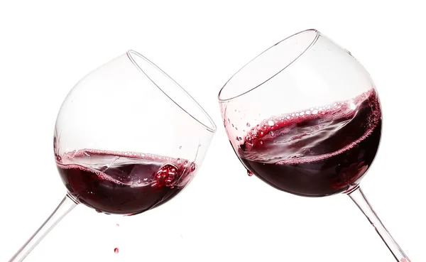 Ensemble de verres avec vin rouge — Photo