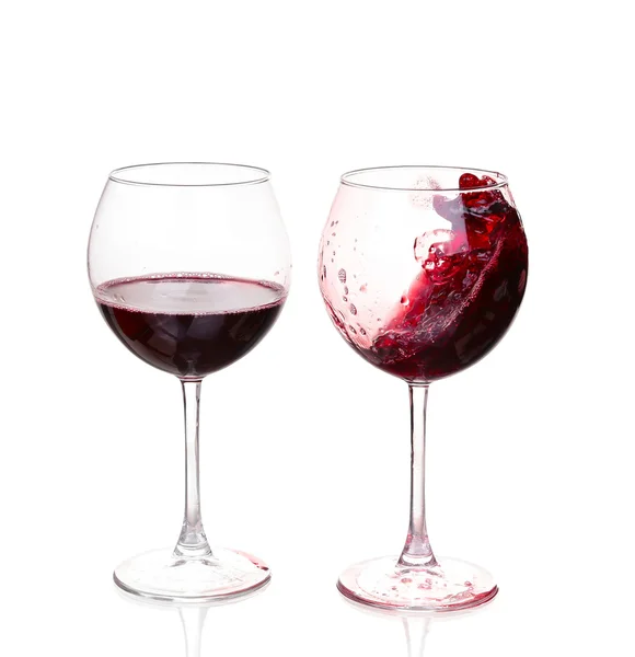 Set Gläser mit Rotwein — Stockfoto