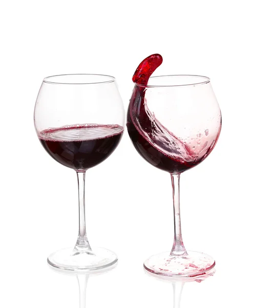 Sada sklenic s červeným vínem — Stock fotografie