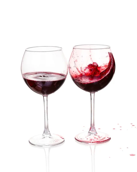 Conjunto de copos com vinho tinto — Fotografia de Stock