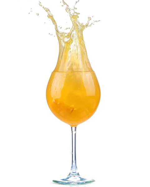 Orange cocktail med stänk illustration — Stockfoto