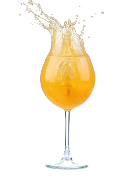 Orange cocktail med stänk illustration — Stockfoto