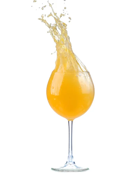Cóctel naranja con ilustración de salpicaduras — Foto de Stock