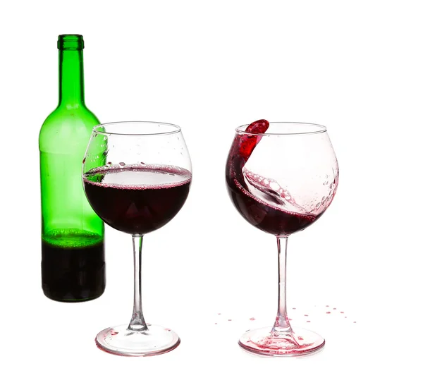 Set de copas con vino tinto — Foto de Stock