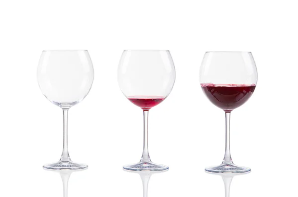 Empty wine glass. isolated on a white background — Stock Photo, Image