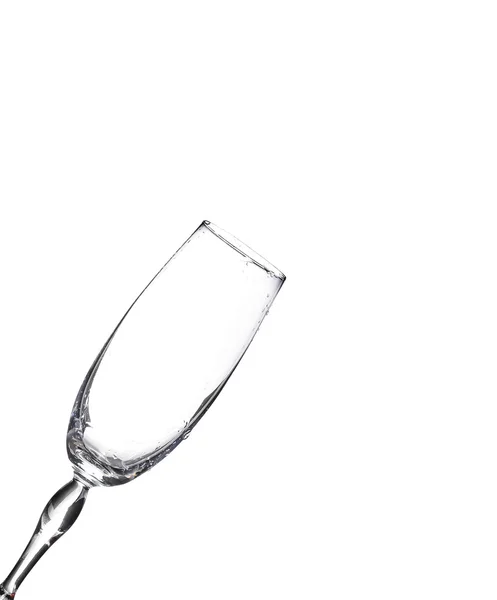 Puste szkło izolowane na białym tle — Zdjęcie stockowe