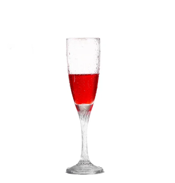 Bicchiere di vino rosso isolato su sfondo bianco — Foto Stock
