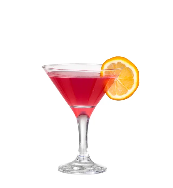 Red cocktail med isolerade på vit — Stockfoto