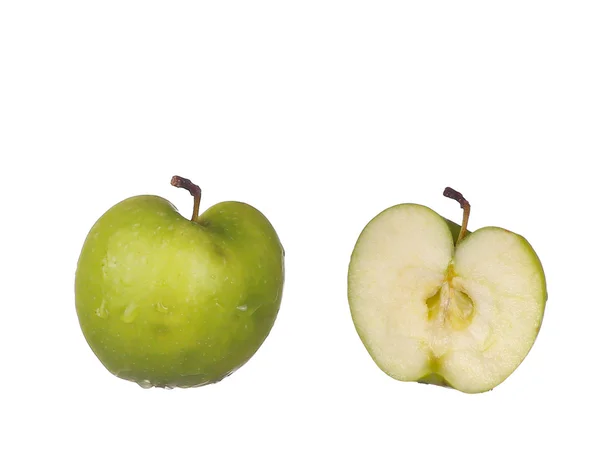 白を基調とした緑のリンゴ — ストック写真