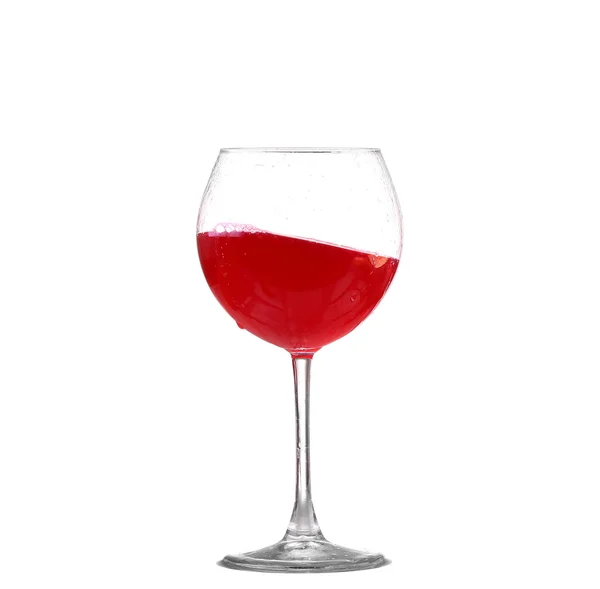 Bicchiere di vino rosso isolato su sfondo bianco — Foto Stock