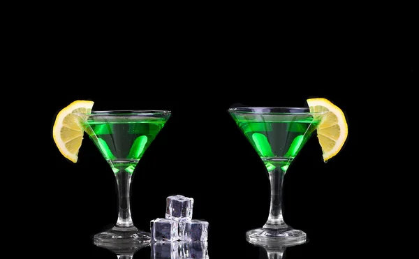 Collage colourful coctail on the black background — Stock Photo, Image