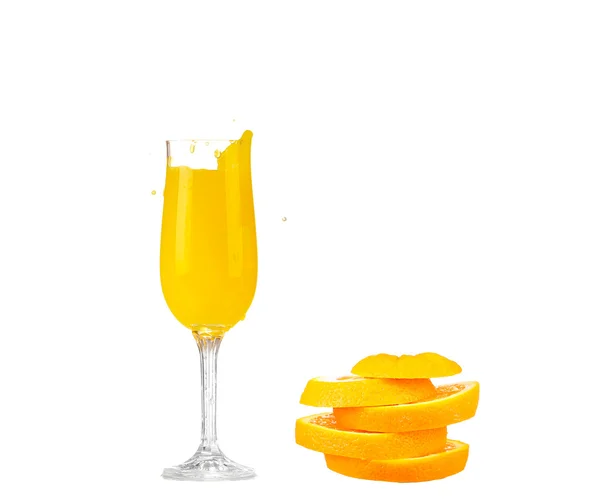 Orange juice on white background — Stock Photo, Image