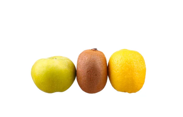 Frukt smörgås. Lime kiwi citron apelsin och äpple. — Stockfoto