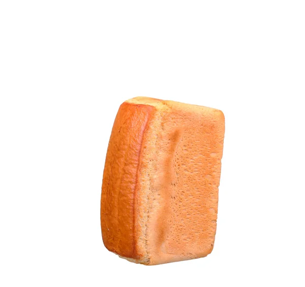 Bílý chleba bochník izolovaných na bílém pozadí — Stock fotografie