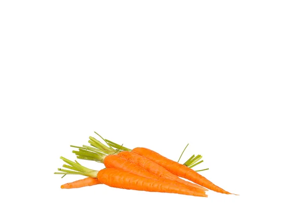 Морква овоч з листям ізольовані на білому тлі вирізання — стокове фото