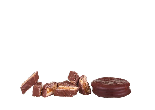 Choklad bar isolerad på en vit bakgrund — Stockfoto