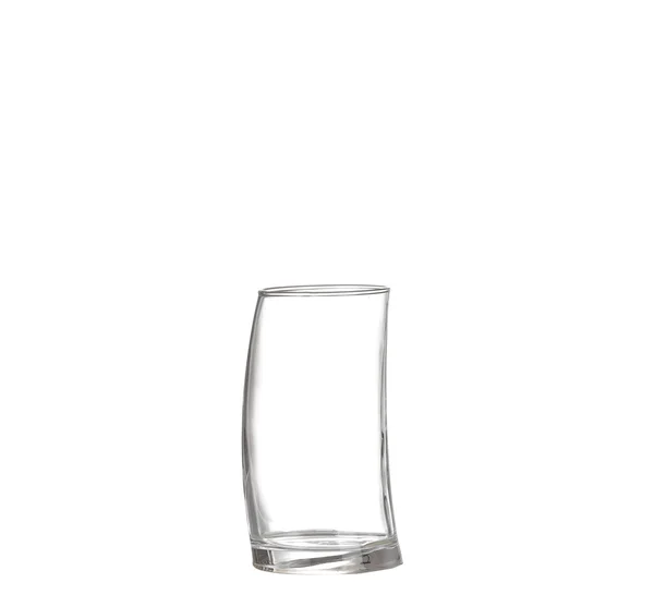 Verre vide isolé sur fond blanc. — Photo