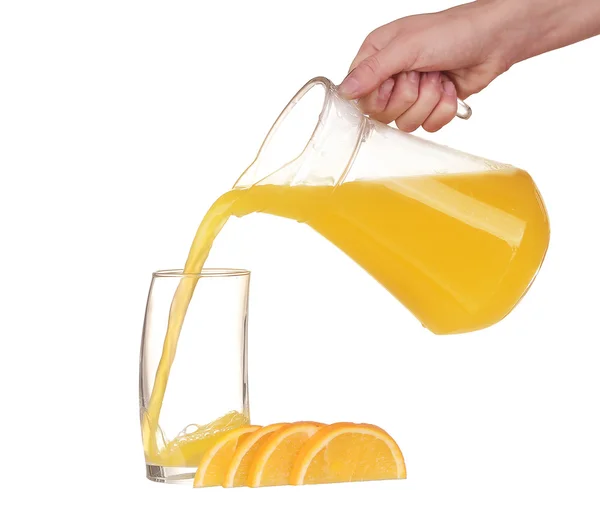 Orangensaft im Glas — Stockfoto