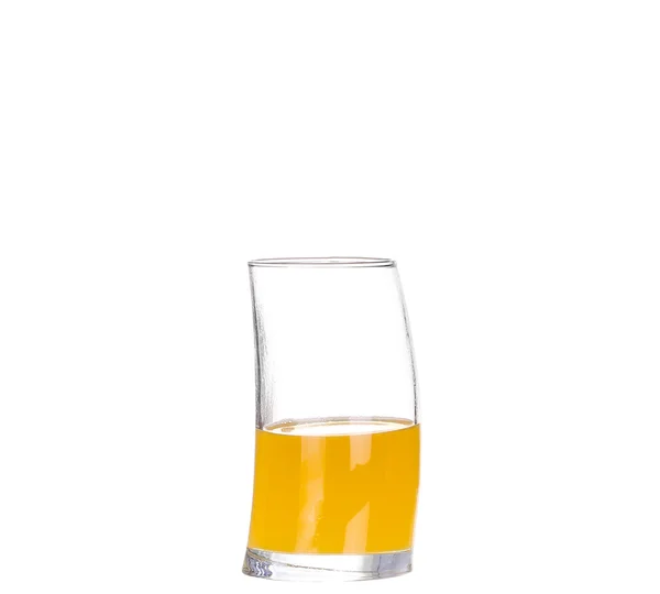Sumo de laranja em copo alto. Isolado sobre fundo branco — Fotografia de Stock