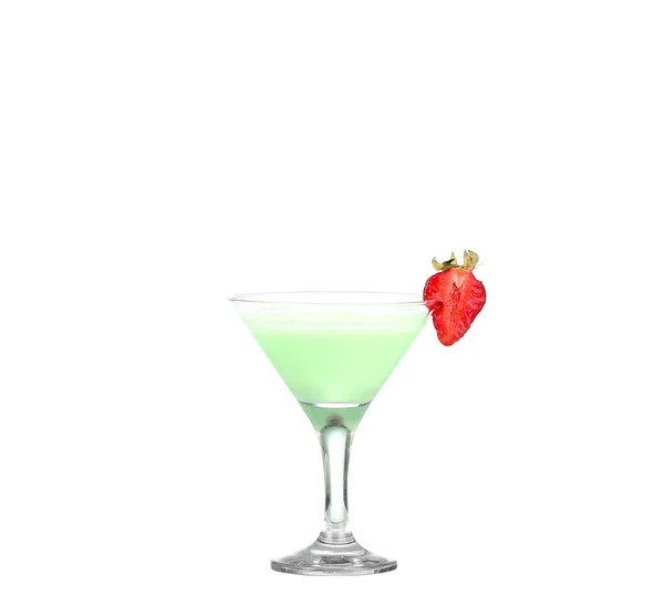 Green cocktail with  isolated on white background — Stock Photo, Image