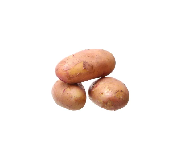 Potato isolerad på vit bakgrund närbild — Stockfoto