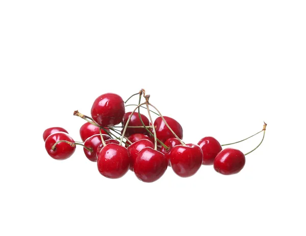 Cerises isolées sur fond blanc cutou — Photo