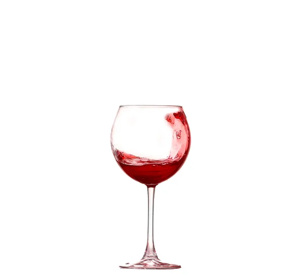 Collection de vins - Verser du vin rouge dans un verre. Isolé sur fond blanc — Photo