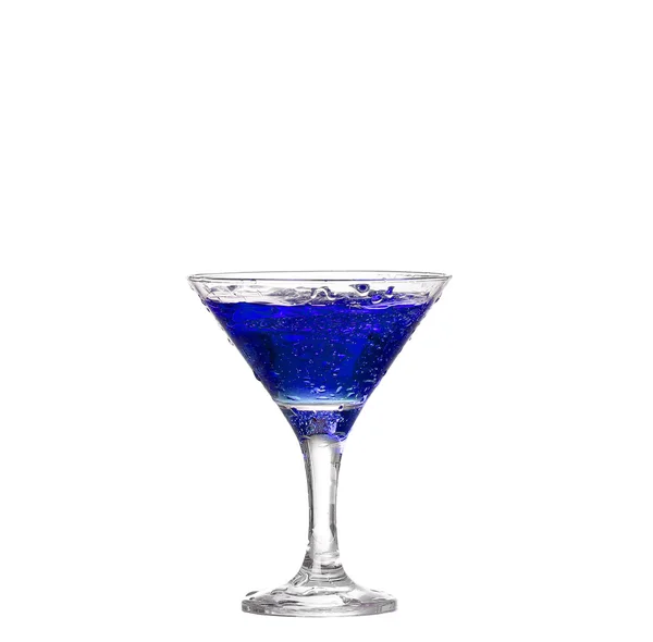 Blue cocktail with isolated on white background — Stock fotografie