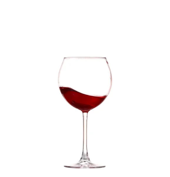 Collection de vins - Verser du vin rouge dans un verre. Isolé sur fond blanc — Photo